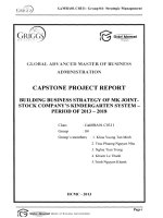 Building business strategy of MK Joint-Stock Company's kindergarten system - period of 2013-2018