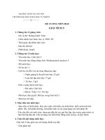 ĐỀ CƯƠNG MÔN HỌC GIẢI TÍCH 5