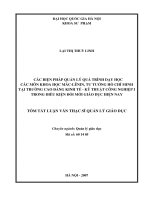Các biện pháp quản lý quá trình dạy học các môn khoa học Mác - Lênin, tư tưởng Hồ Chí Minh tại trường Cao đẳng Kinh tế - Kỹ thuật Công nghiệp I trong điều kiện đổi mới giáo dục đại học hiện nay TT.PDF