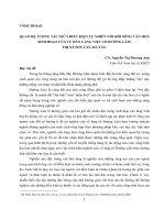 Quan hệ tương tác giữa điều kiện tự nhiên với đời sống văn hóa sinh hoạt của cư dân làng việt cổ đường lâm, thị xã sơn tây, hà tây