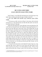 ĐỀ CƯƠNG GIỚI THIỆU LUẬT CHUYỂN GIAO CÔNG NGHỆ NĂM 2006