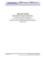 thuyết minh biện pháp thi công gói thầu bê xối xỉ và rãnh xối xỉ dự án nhà máy liên hợp gang thép bắc kạn