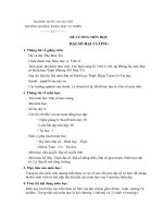 ĐỀ CƯƠNG MÔN HỌC ĐẠI SỐ ĐẠI CƯƠNG