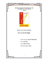 BÁO CÁO THÍ NGHIỆM XỬ LÝ SỐ TÍN HIỆU