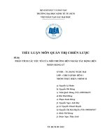 Tiểu luận quản trị chiến lược PHÂN TÍCH CÁC YẾU TỐ CỦA MÔI TRƯỜNG BÊN NGOÀI TÁC ĐỘNG ĐẾN NHÃN HÀNG G7