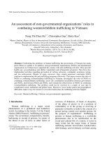 Đánh giá vai trò của các tổ chức phi chính phủ trong cuộc chiến chống buôn bán phụ nữ và trẻ em ở Việt Nam
