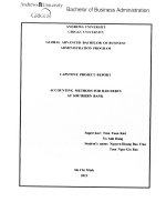 Accounting methods for bad debts at Southern Bank