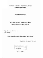 Building digital marketing plan the case of Nike Inc Vietnam