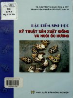 Đặc điểm sinh học, kỹ thuật sản xuất giống và nuôi ốc hương (Babylonia areolata, Link 1807)