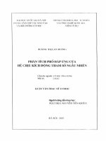 Phân tích phổ đáp ứng của hệ chịu kích động tham số ngẫu nhiên
