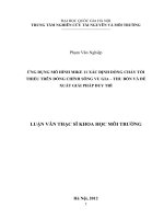 Ứng dụng mô hình mike 11 xác định dòng chảy tối thiểu trên dòng chính sông Vu Gia - Thu Bồn và đề xuất giải pháp duy trì