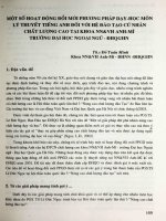 Một số hoạt động đổi mới phương pháp dạy-học môn lý thuyết tiếng Anh đối với hệ đào tạo cử nhân chất lượng cao tại Khoa NN&VH Anh - Mĩ trường Đại học ngoại ngữ - ĐHQGHN