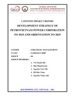 Development strategy of petrovietnam powercorporation to 2015 and orientation to 2025