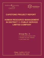 Human resource management in district 11 public service limited company