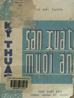 Kỹ thuật sản xuất muối ăn
