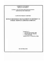 Human resources management in District 11 Public Service Limited Company