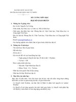 ĐỀ CƯƠNG MÔN HỌC ĐẠI SỐ GIAO HOÁN