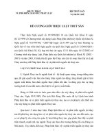 ĐỀ CƯƠNG GIỚI THIỆU LUẬT THUỶ SẢN