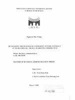 Developing the business of commodity future contract at Techcombank - from a marketing perspective