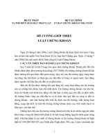 ĐỀ CƯƠNG GIỚI THIỆU  LUẬT CHỨNG KHOÁN NĂM 2006