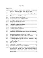 Nâng cao hiệu quả cho vay khách hàng cá nhân tại chi nhánh Ngân hàng Nông nghiệp và Phát triển nông thôn huyện Cẩm Thuỷ, tỉnh Thanh Hoá