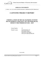 Formulation of retail banking system development strategy of Vietinbank Ba Dinh in the period of 2012-2015