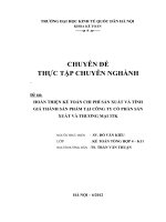 Hoàn thiện kế toán chi phí sản xuất và tính giá thành sản phẩm tại công ty cổ phần sản xuất và thương mại 3TK