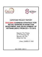 Building business strategy for retail banking in bank for investment anf development of Vietnam (BIDV) from 2011 to 2015