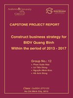 Construct business strategy for BIDV Quang Binh Within the period of 2013 - 2017