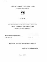 A study on enhancing the competitiveness of Vietnam bank for Agriculture and rural development