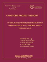 To build an outsourcing strategy for some products at akzonobel paints Vietnam