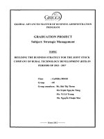 Building the busines strategy for the Joint Stock Company of Rural Technology development (RTD) in periods of 2013-2017