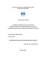 Xây dựng chiến lược kinh doanh cho công ty cổ phần chứng khoán Ngân hàng Đầu tư và phát triển Việt Nam giai đoạn 2012-2015