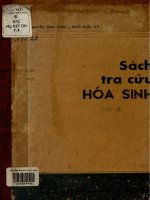 Sách tra cứu hóa sinh. Tập 4 - Các thông số và hằng số thực nghiệm về sắc ký và điện di