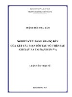 Nghiên cứu đánh giá độ bền của kết cấu mạn đôi tàu vỏ thép sau khi xảy ra tai nạn đâm va