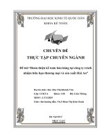 Hoàn thiện kế toán bán hàng tại công ty TNHH TM & SX Hải An