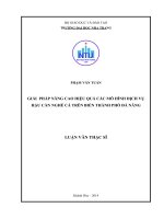 Giải pháp nâng cao hiệu quả các mô hình dịch vụ hậu cần nghề cá trên biển thành phố Đà Nẵng