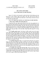 ĐỀ CƯƠNG GIỚI THIỆU  LUẬT THUẾ BẢO VỆ MÔI TRƯỜNG