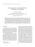 Di dân ngoại tỉnh vào thành phố Hà Nội Vấn đề đặt ra và giải pháp