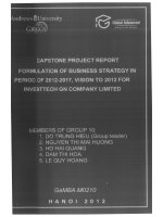 Formulation of business strategy in period of 2012 - 2017, vision to 2022 for investtech GN company limitted