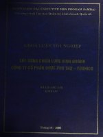 Xây dựng chiến lược kinh doanh công ty cổ phần dược Phú Thọ - FUSHICO