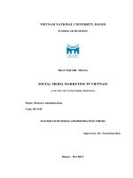 Social media marketing in Vietnam A study of consumer profiles  Marketing sử dụng truyền thông xã hội tại Việt Nam nghiên cứu hồ sơ người tiêu dùng