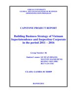 Building Business Strategy of Vietnam Superintendence and Inspection Corporate in the period 2011 – 2016
