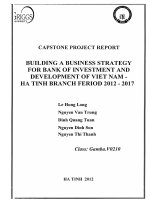 Building a busines strategy for bank of Investment and Development of Vietnam - Ha Tinh branch period 2012-2017