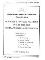 Business strategic planning phase 2013-2018 Exim Appraisal Corporation