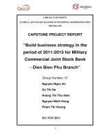 Build business strategy in the period of 2011-2015 for Military Commercial Joint Stock Bank- Dien Bien Phu Branch