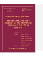 Business strategies of Bourbon An Hoa joint-stock company in the period 2013-2018