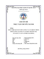 Hoàn thiện kế toán tiền lương và các khoản trích theo lương tại công ty cổ phần thương mại xây dựng và xây lắp điện Hải Phòng