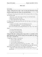 Công tác phát triển thị trường tiêu thụ