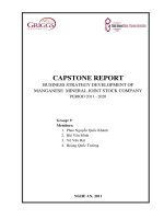 Business strategy development of manganese mineral joint stock company period 2011 - 2020